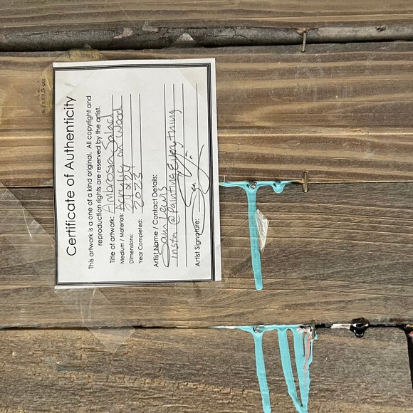 Large Original Abstract Art Painting "Ambrosia Salad" Acrylic on Wood 24x24 TI5 - Picture 8 of 8